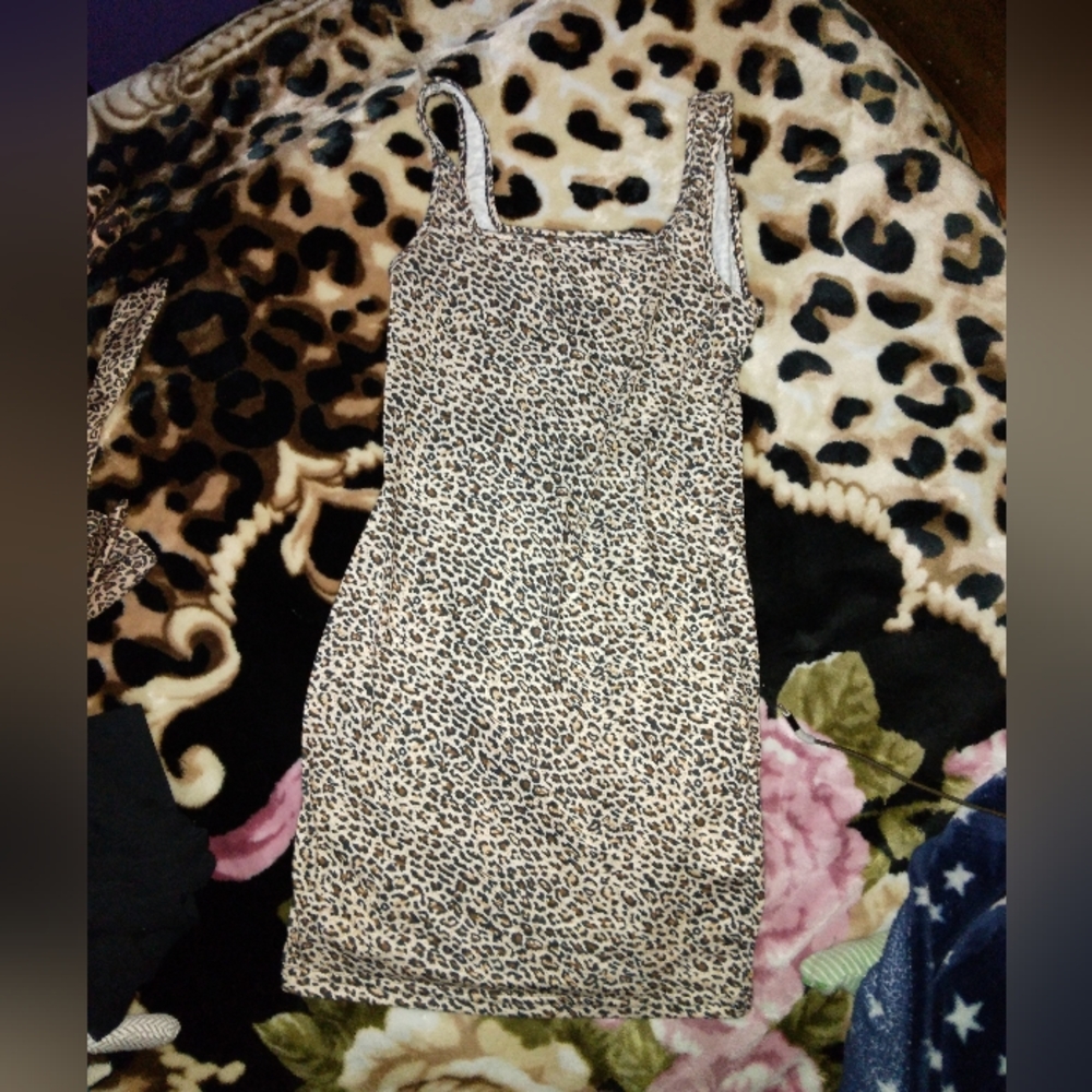Leopard print bandaid dress